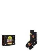 2-Pack Blast Off Burger Socks Gift Set Lingerie Socks Regular Socks Bl...