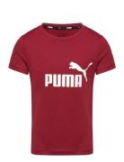 Ess Logo Tee G Sport T-shirts Short-sleeved Burgundy PUMA