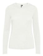 Pcmaria Ls Top Noos Bc Tops T-shirts & Tops Long-sleeved Cream Pieces