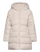 Quilted Long Coat Toppatakki Cream Mango