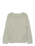 Knit Cotton Sweater Tops Knitwear Pullovers Green Mango