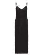 Long Openwork Knitted Dress Polvipituinen Mekko Black Mango