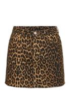 Nmanneke Nw Leo Short Skirt Lyhyt Hame Brown NOISY MAY