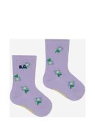 Baby Pansy Flower All Over Long Socks Sukat Purple Bobo Choses