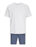 Jacbasic Tee And Woven Pants Giftbox Pyjama White Jack & J S