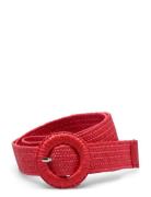 Solid Slim Zia Belt Vyö Red Becksöndergaard