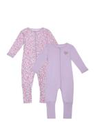 Nbfnightsuit 2P Zip Ff Petit Flower Noos Pyjama Sie Jumpsuit Haalari P...