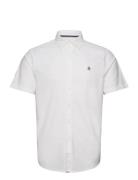 Ss Oxford Strtch No Tops Shirts Short-sleeved White Original Penguin