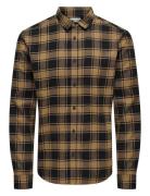 Onsgudmund Life Ls Checked Shirt Tops Shirts Casual Brown ONLY & SONS