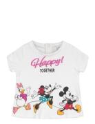 Tshirt Tops T-shirts Short-sleeved White Minnie Mouse