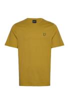 Plain T-Shirt Tops T-shirts Short-sleeved Yellow Lyle & Scott