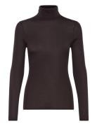 Quinn Thin Turtleneck Wool Top Tops Knitwear Jumpers Brown Malina