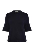 Knitted Top Tops T-shirts & Tops Short-sleeved Black Gina Tricot