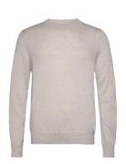 Keane Merino Crew Neck Sweater Tops Knitwear Round Necks Grey J. Linde...