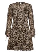 Short Leopard-Print Dress Lyhyt Mekko Brown Mango