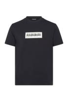 Box Logo Short Sleeve T-Shirt Tops T-shirts Short-sleeved Black Napapi...