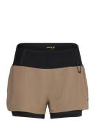 Fujitrail 2-N-1 Short Sport Shorts Sport Shorts Beige Asics