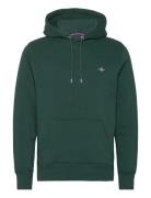 Reg Shield Hoodie Tops Sweat-shirts & Hoodies Hoodies Green GANT