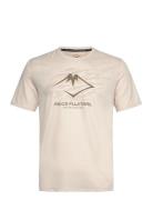 Fujitrail Logo Ss Top Sport T-shirts Short-sleeved Beige Asics