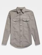 Marine Slim Shirt L\S Tops Shirts Casual Grey G-Star RAW