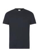 Basic Cotton Stretch T-Shirt Tops T-shirts Short-sleeved Navy Mango