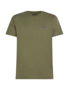 Hilfiger Stack Tee Tops T-shirts Short-sleeved Green Tommy Hilfiger