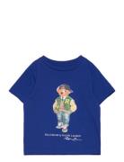 Polo Bear & Big Pony Cotton Tee Tops T-shirts Short-sleeved Blue Ralph...