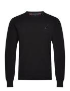 Essential Structure Crew Neck Tops Knitwear Round Necks Black Tommy Hi...