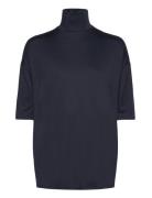 Tomasine Tencel Turtleneck Tops T-shirts & Tops Short-sleeved Navy Res...