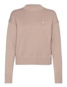 Ck Embro Badge Sweater Tops Knitwear Jumpers Beige Calvin Klein Jeans