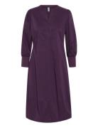 Cuantoinett 3/4 Sleeve Dress Polvipituinen Mekko Purple Culture