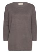 Pullover Tops Knitwear Jumpers Brown FREE/QUENT