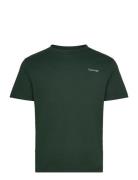 Micro Logo Interlock T-Shirt Tops T-shirts Short-sleeved Green Calvin ...