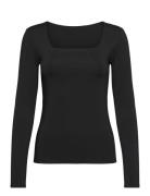 Long Sleeve T-Shirt Tops T-shirts & Tops Long-sleeved Black Rosemunde