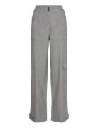 Sophiafv Cargo Strap Bottoms Trousers Straight Leg Grey FIVEUNITS