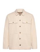 Clas Structured Jacquard Cotton Tops Overshirts Cream Rue De Tokyo