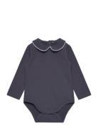 Body Ls W. Collar Bodies Long-sleeved Navy Fixoni