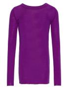 Rihanna Wool Tops T-shirts Long-sleeved T-shirts Purple Molo