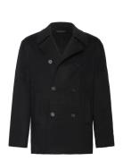 Double Faced Wool Peacoat Villakangastakki Pitkä Takki Black Filippa K