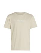 Inst. Logo Ss T-Shirt Tops T-shirts Short-sleeved Cream Calvin Klein