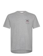 Print Ss Tshirt Tops T-shirts Short-sleeved Grey GANT