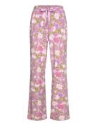 Pant Jersey Str Flower Pyjamahousut Olohousut Pink Hunkemöller