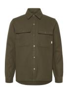 Worker Overshirt Tops Overshirts Khaki Green Revolution