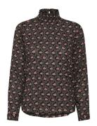 Kaamber Smock Blouse Printed Tops Blouses Long-sleeved Black Kaffe