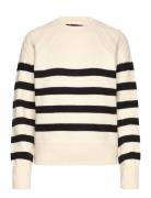 Quinley Stripe Jumper Tops Knitwear Jumpers Cream French Connection