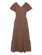 Dress Maksimekko Juhlamekko Brown Rosemunde