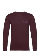 Ls Med Woblly Lee Tops Sweat-shirts & Hoodies Sweat-shirts Burgundy Le...