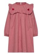 Check Dress W. Heart Emb Dresses & Skirts Dresses Casual Dresses Long-...