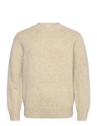 Gary Fleck Wool Roundneck Tops Knitwear Round Necks Cream Les Deux