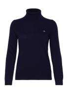 Extrafine Lambswool Rollneck Tops Knitwear Turtleneck Navy GANT